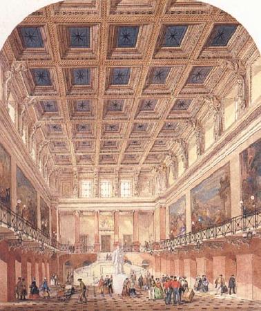 Philip Charles Hardwick The Booking Hall Euston Station Norge oil painting art
